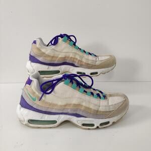 Nike Air Max 95 Sprung Sesame Sail Purple Teal US 9.5 DH4755-200